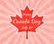 Happy Canada Day on Maple Leaf