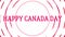 Happy Canada day Slogan animation video