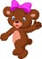 Happy cartoon baby bear