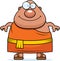 Happy Cartoon Buddhist Monk