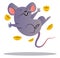 Happy cartoon chinese mouse vector illustration