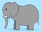 Happy cartoon elephant adult