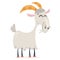 Happy cartoon goat. Vector clip art illustration with simple gradients.