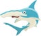 Happy Cartoon Hammerhead Shark