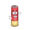 Happy cartoon illustration of Shotgun bullet