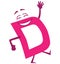 Happy Cartoon Letter D