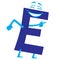 Happy Cartoon Letter E