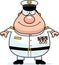 Happy Cartoon Navy Admiral