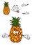 Happy cartoon tropical pineapple
