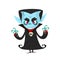 Happy cartoon vampire. Vector illustration of dracula