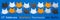 Happy Cat Day in Italy. Black, orange, grey and white funny cat faces on blue background. Festive layout for feline holiday, text