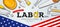 Happy celebrating labor day Construction tools banners design background