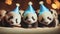 Happy celebrating panda pandas