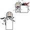 Happy chibi mummy character cartoon copy space halloween