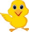 Happy chick cartoon