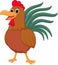 Happy chicken cartoon