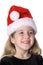 Happy child in Santa hat