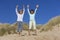 Happy Children, Boy & Girl, Playing At Beach