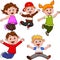 Happy children cartoon