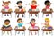 Happy Children Kid Desk School Classroom Isolated