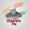 Happy Children`s Day is celebrated in India on November-14 Jawaharlal Nehru`s birthday .first Prime Minister of India. vector