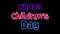 Happy children\\\'s day neon text animation motion graphics on black background.modern glowing
