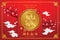 Happy chinese new year 2022 numbers 2022 gold in the frame chinese gold pattern