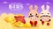 Happy Chinese new year 2023 banner template year of the rabbit zodiac with little kids and bunny greeting gong xi fa cai