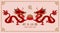 Happy Chinese new year 2024 Banner, Zodiac sign with Red Dragon in Paper cut art and craft style with Asian design elements on