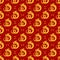 Happy Chinese New Year 2024 Seamless Pattern Design. Translation : Year of the Dragon. with Lantern, Dragons and China Elements