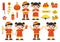Happy Chinese New Year decoration collection. Cute Chinese kids