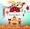 Happy Chinese New year. lunar new year . flowers and asian elements. Zodiac concept for posters, banners, calendar.  Chinese Tran