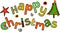 Happy Christmas Cartoon Doodle Text