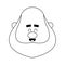 happy chubby man cartoon icon image