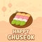 Happy Chuseok Korean holiday with Songpyeon