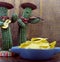 Happy Cinco de Mayo, 5th May, party celebration with fun Mexican cactus and corn chips