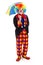 Happy clown with umbrella