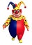 Happy clown with walking pose