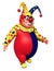 Happy clown with walking pose