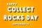 Happy Collect Rocks Day, September 16. Calendar of September Retro Text Effect, Vector design