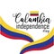 Happy Colombia Independence Day vector