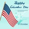 Happy Columbus Day Ship Holiday Poster United