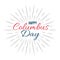 Happy Columbus Day, Vector lettering illustration on white background