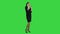 Happy confident businesswoman having cheerful phone conversation on a Green Screen, Chroma Key