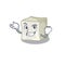 Happy confident Successful sugar cube cartoon character style