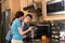 Happy Couple Cooking in the Kitchen - Horizontal