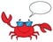 Happy Crab Cartoon Mascot Character Waving For Greeting
