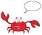 Happy Crab Cartoon Mascot Character Waving For Greeting