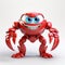 Happy Crab A Hyperrealistic Marine Life Superhero Cartoon Character