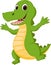 Happy crocodile cartoon